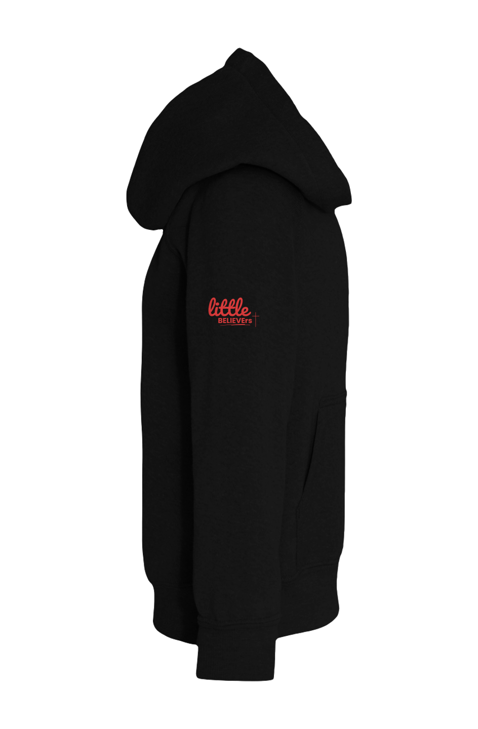 Embroidered Big Trucks, God Says I Am, Blend Raglan Hooded Sweatshirt