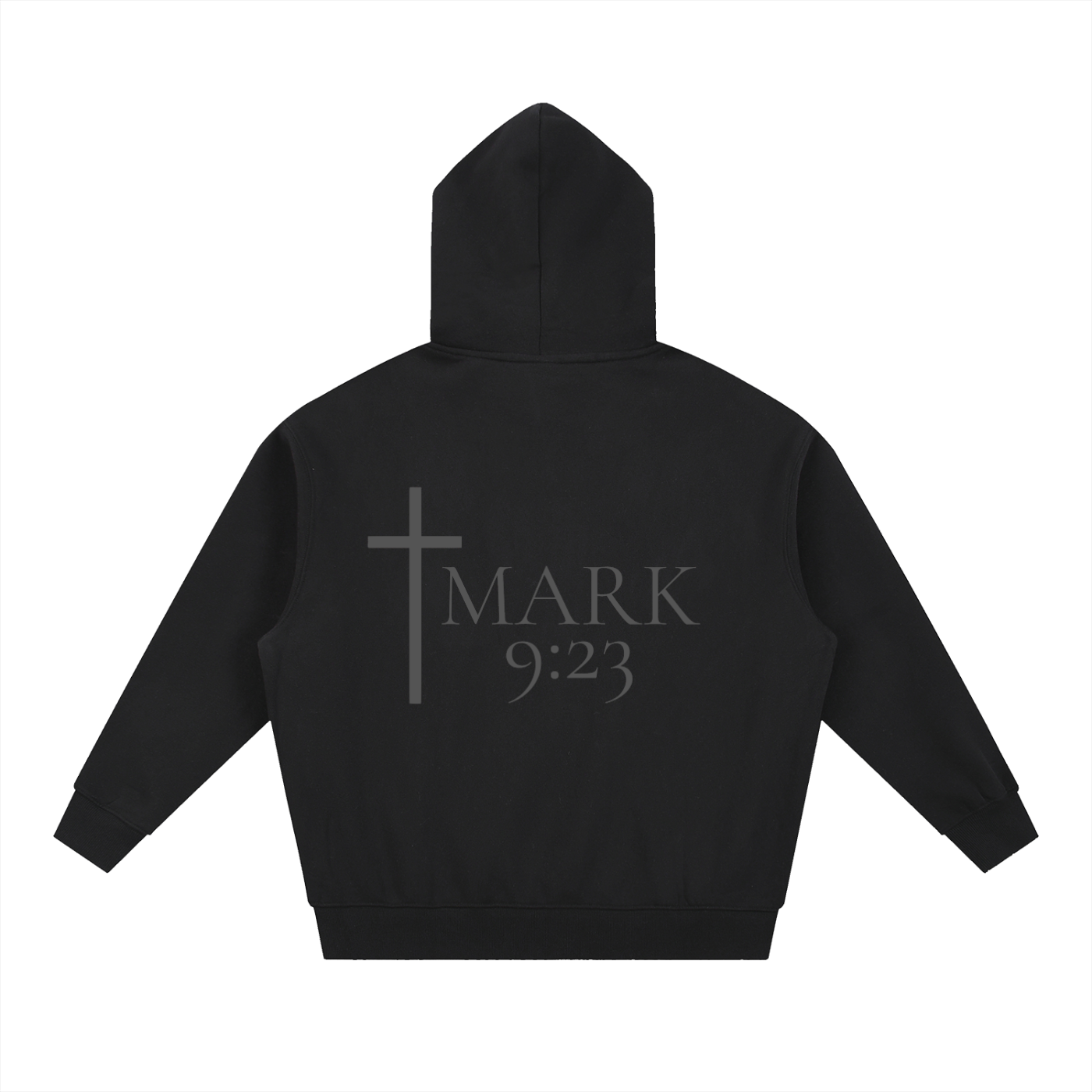 Believe BLACK /Essential Oversized Boxy Fit Fleece Hoodie